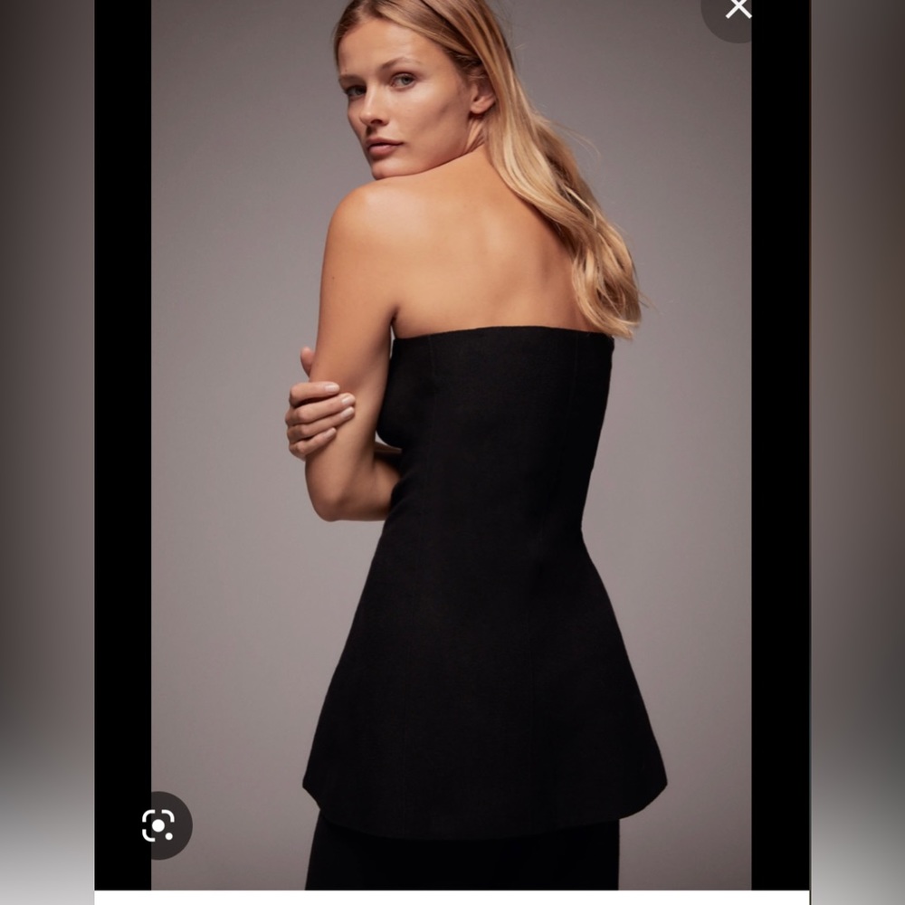 Zara knit peplum too black